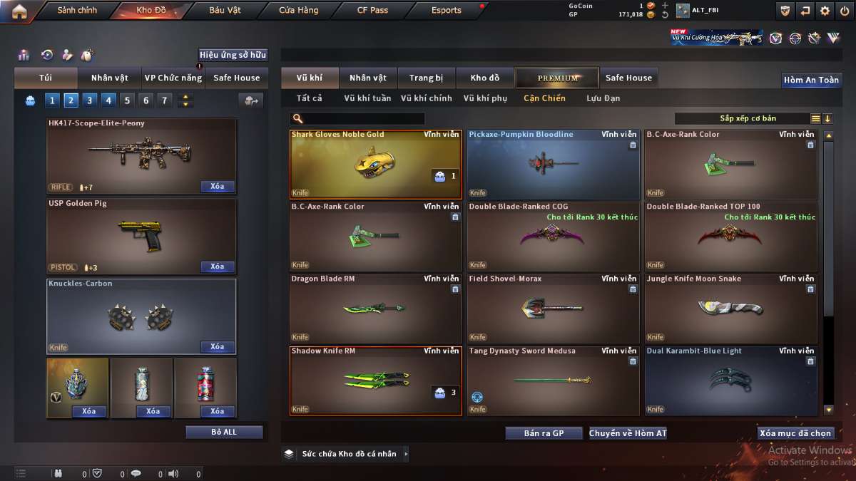 shop acc cf uy tin gia re